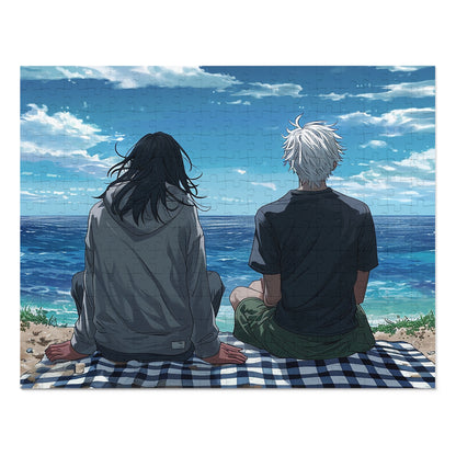 Anime Couple at the Beach  Jigsaw Puzzle (30, 110, 252, 500,1000-Piece)