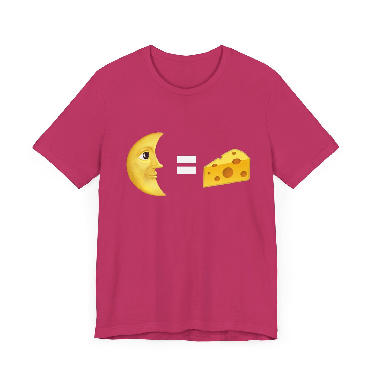 Funny Cheese & Moon Graphic Unisex Tee - Perfect for Food Lovers