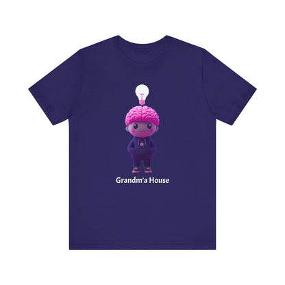 Grandma's House Brain with Light Bulb Design - Unisex Jersey Tee