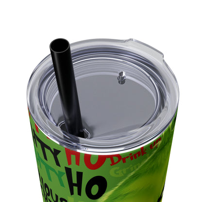 Mr. Grinch  Skinny Tumbler with Straw, 20oz