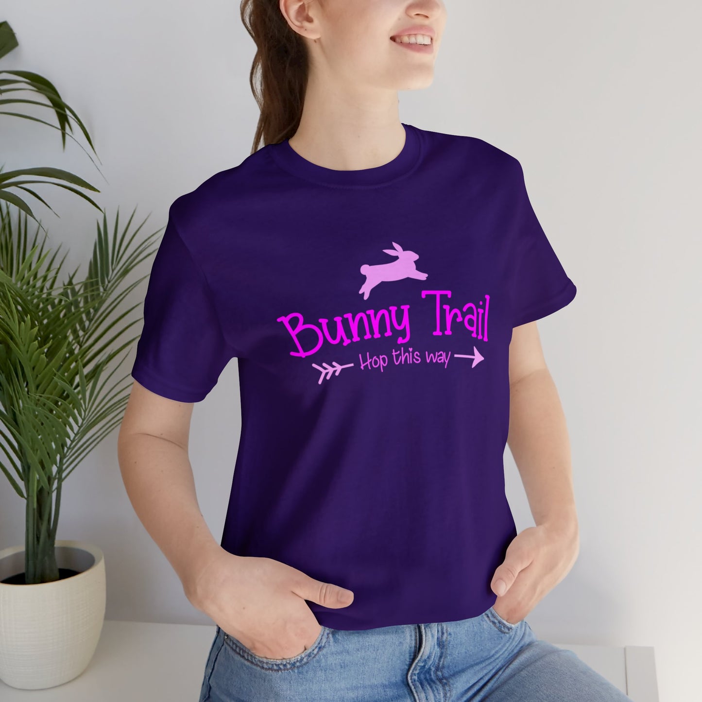 Bunny Trail  Hop this Way  Unisex Jersey Short Sleeve Tee