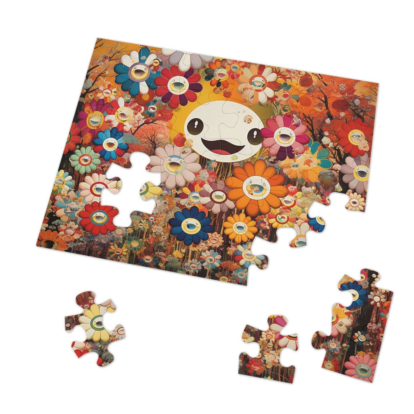 Happy Flowers Jigsaw Puzzle (30, 110, 252, 500,1000-Piece)