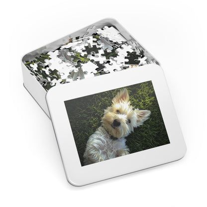 Westie Puppy Rolling in the Grass Jigsaw Puzzle (30, 110, 252, 500,1000-Piece)