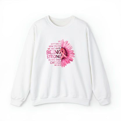 Being Strong Breast Cancer Survivor Unisex Heavy Blend™ Crewneck Sweatshirt