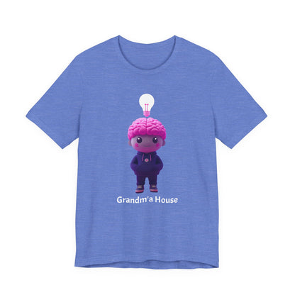 Grandma's House Brain with Light Bulb Design - Unisex Jersey Tee