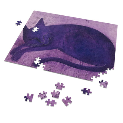 Purple Kitty Cat Jigsaw Puzzle (30, 110, 252, 500,1000-Piece)