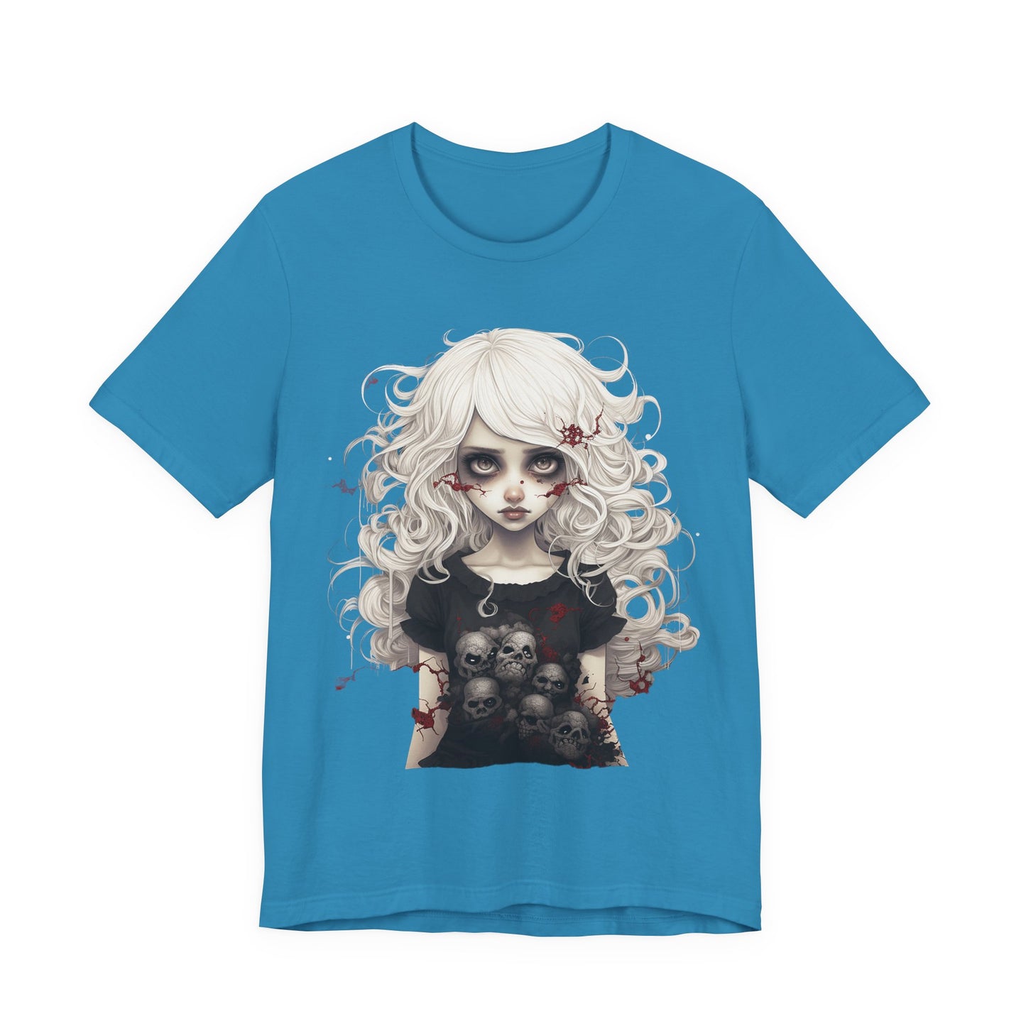 Creepy Doll Halloween Unisex Jersey Short Sleeve Tee
