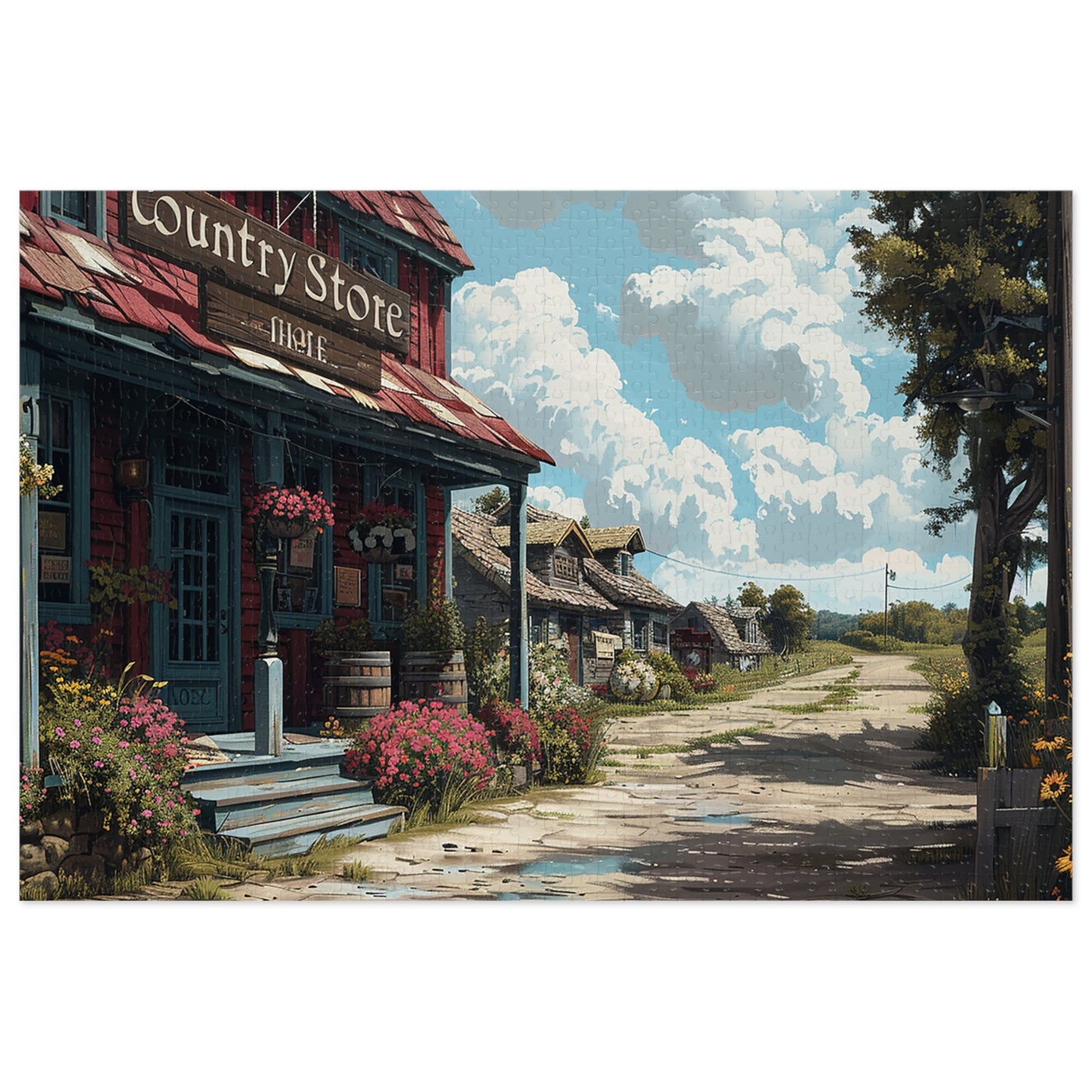 The Road to the Country Store  Jigsaw Puzzle (30, 110, 252, 500,1000-Piece)