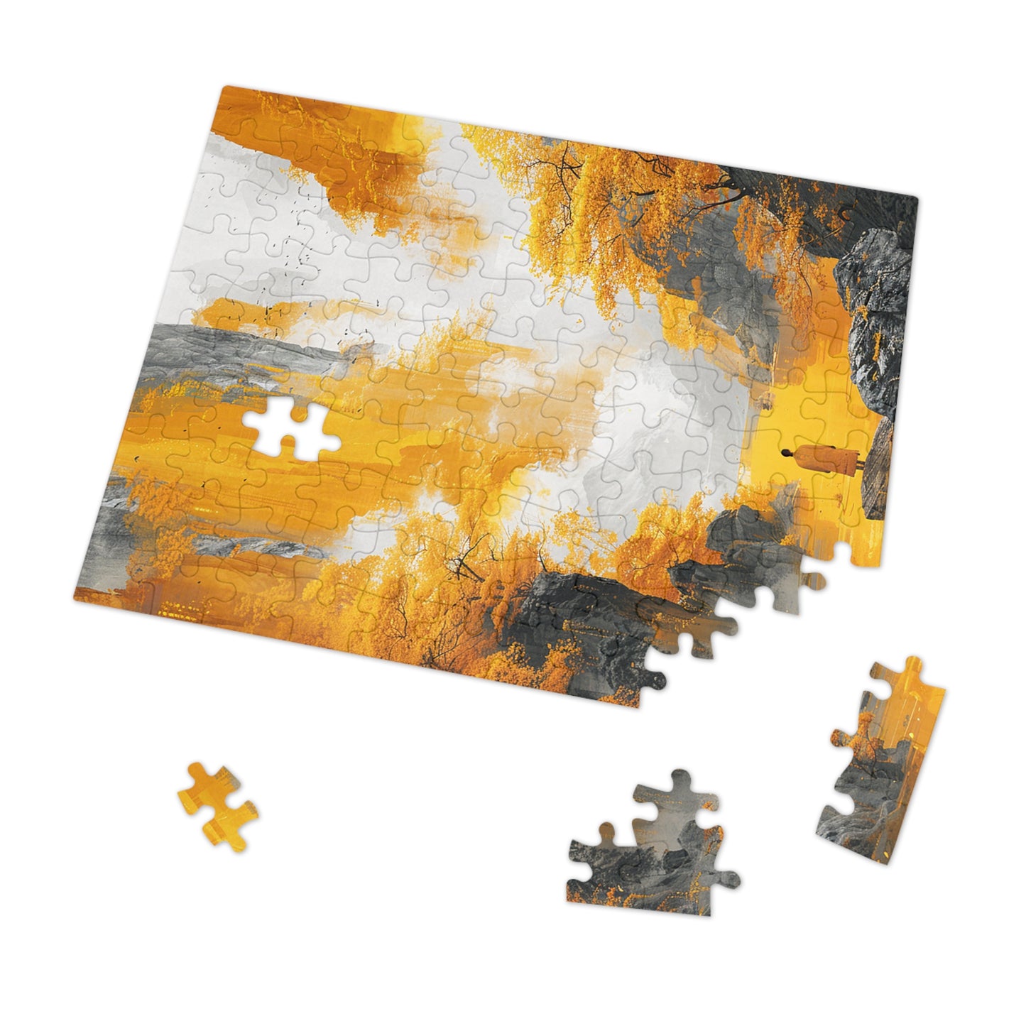 Yellow Mountain River  Jigsaw Puzzle (30, 110, 252, 500,1000-Piece)