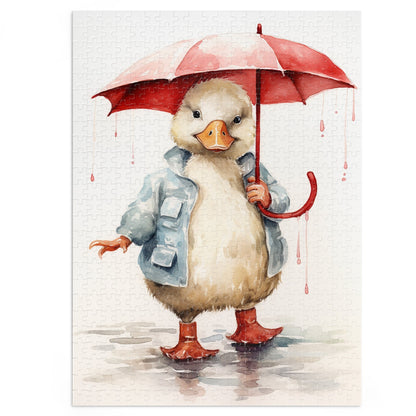 Little Duck in the Rain Jigsaw Puzzle (30, 110, 252, 500,1000-Piece)