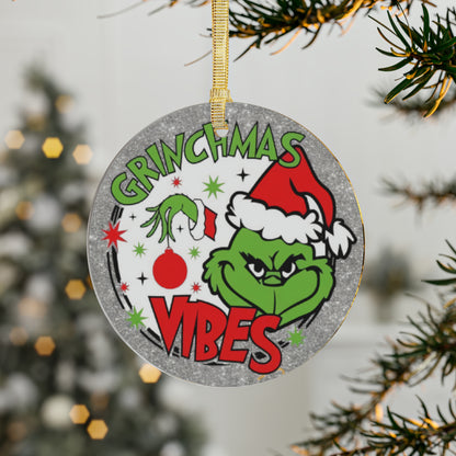 Grinch Vibes Acrylic Ornaments