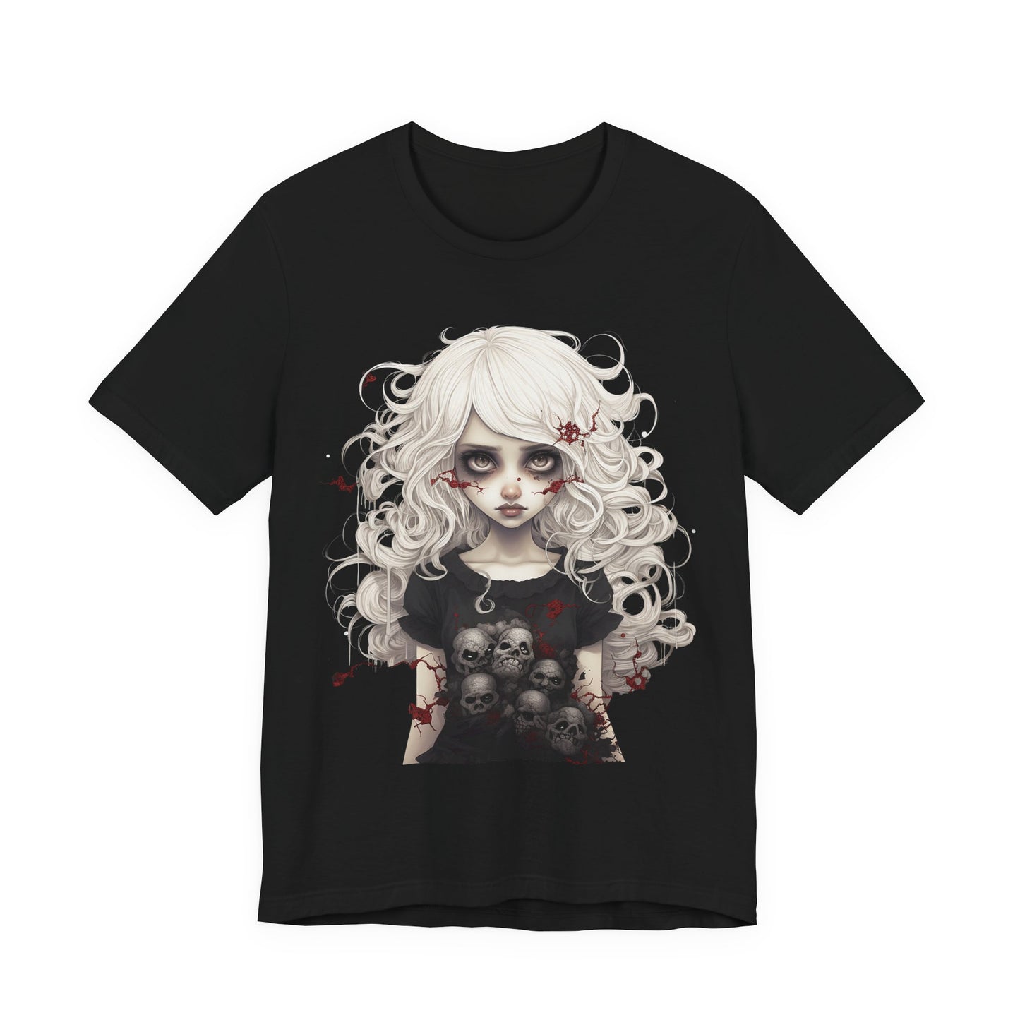 Creepy Doll Halloween Unisex Jersey Short Sleeve Tee