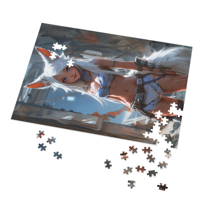 Anime Female Fox Warrior  Jigsaw Puzzle (30, 110, 252, 500,1000-Piece)