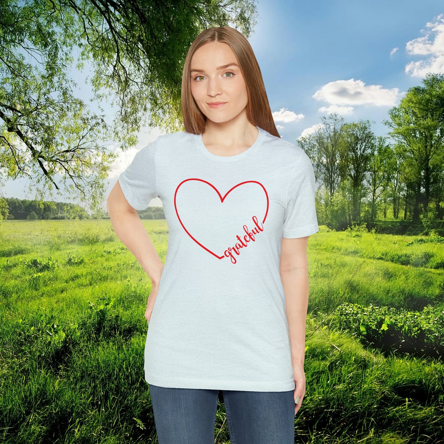 Grateful Heart  Unisex Jersey Short Sleeve Tee