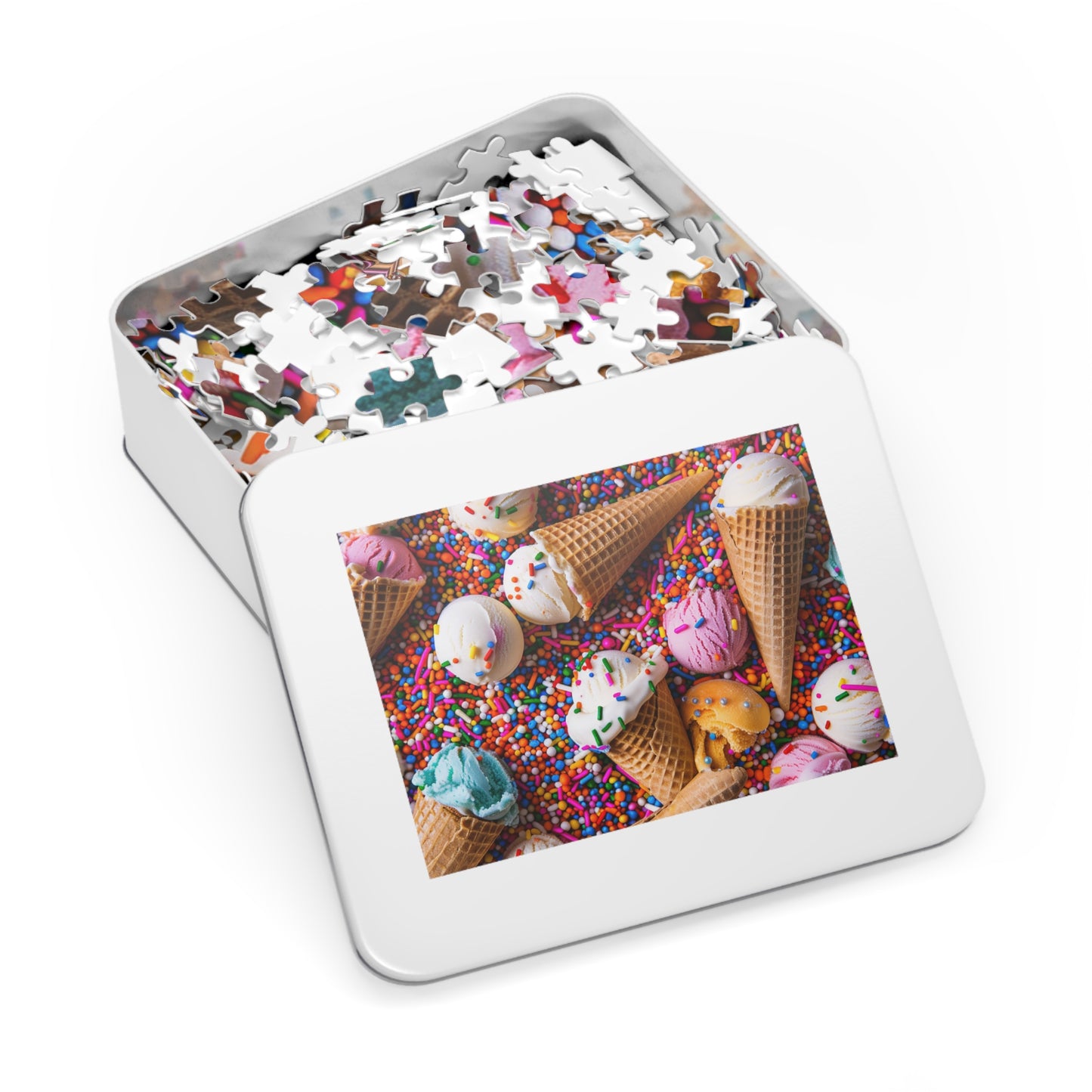 Ice Cream and Sprinkles  Jigsaw Puzzle (30, 110, 252, 500,1000-Piece)