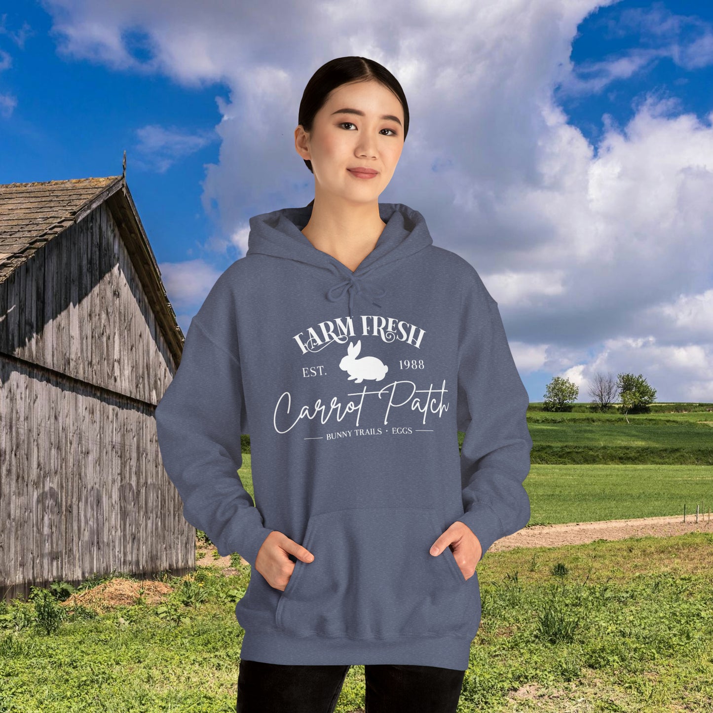 Farm Fresh  Carrot Patch  Unisex Heavy Blend™ Hooded Sweatshirt