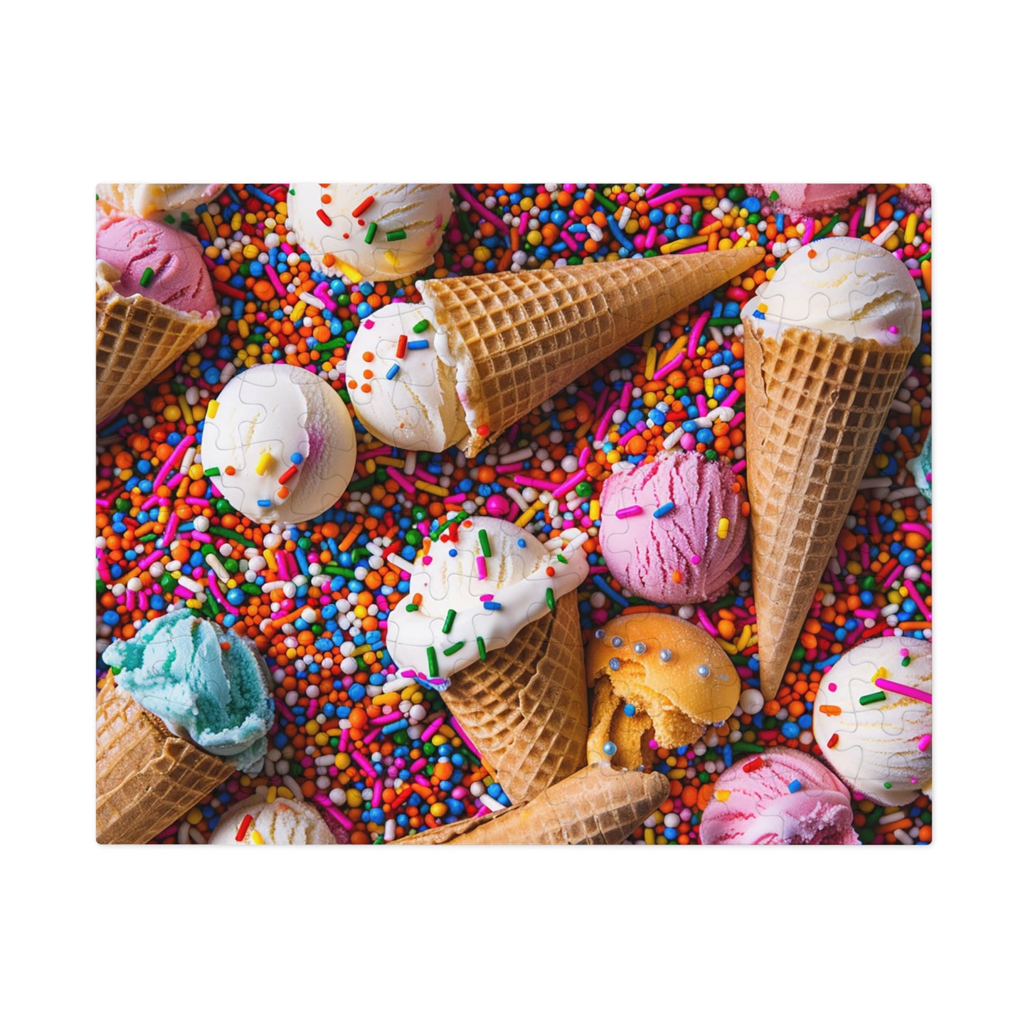 Ice Cream and Sprinkles  Jigsaw Puzzle (30, 110, 252, 500,1000-Piece)