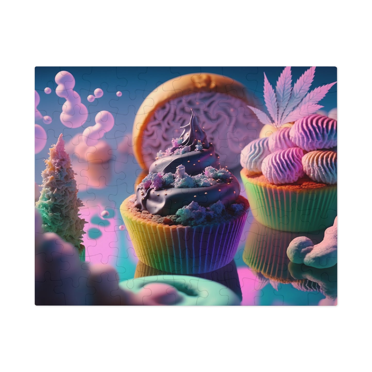 Colorful Magical Cupcakes  Jigsaw Puzzle (30, 110, 252, 500,1000-Piece)