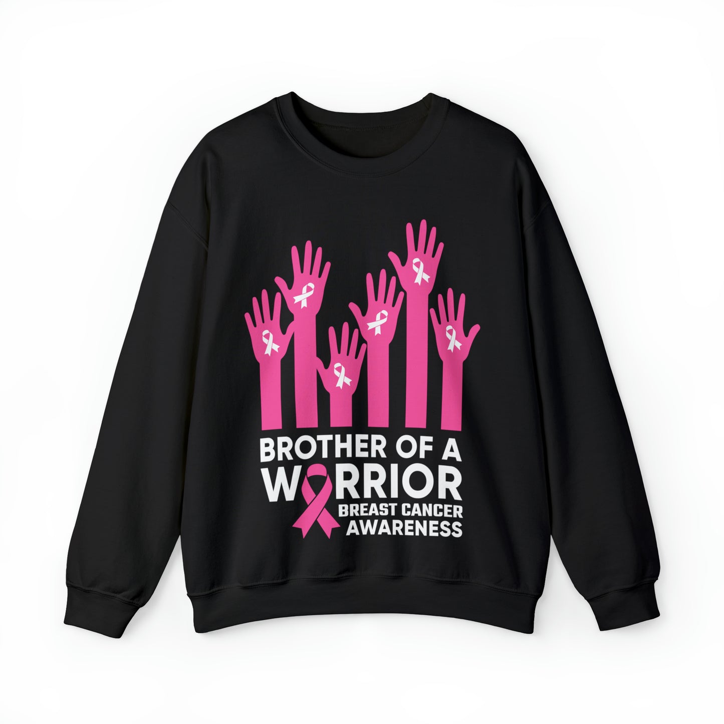 Brother of a Warrior Breast Cancer Awareness Heavy Blend™ Crewneck Sweatshirt