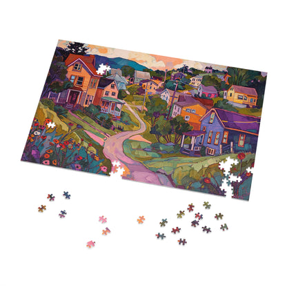 Whimsical Village  Jigsaw Puzzle (30, 110, 252, 500,1000-Piece)