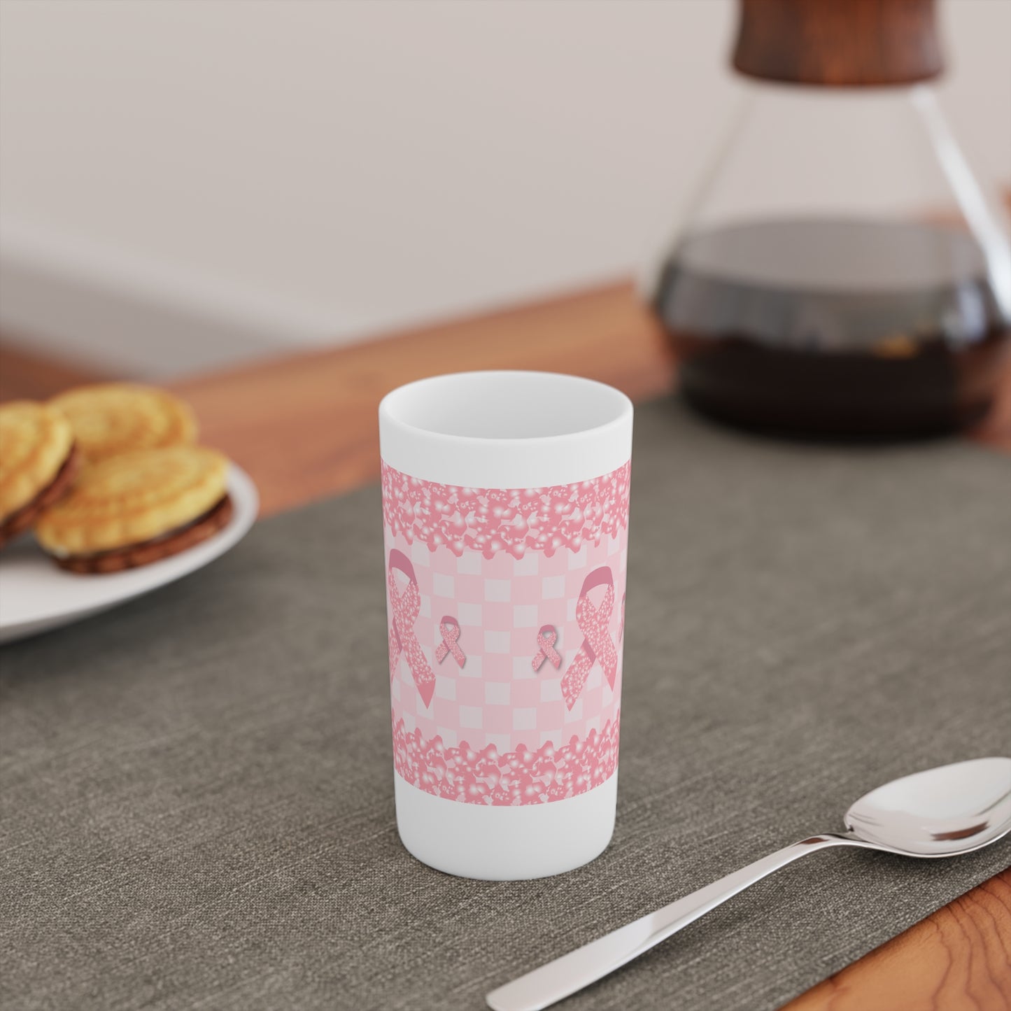 Breast Cancer Awareness Conical Coffee Mugs (3oz, 8oz, 12oz)