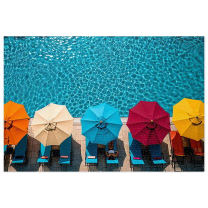 Pool Side Umbrellas Jigsaw Puzzle (30, 110, 252, 500,1000-Piece)