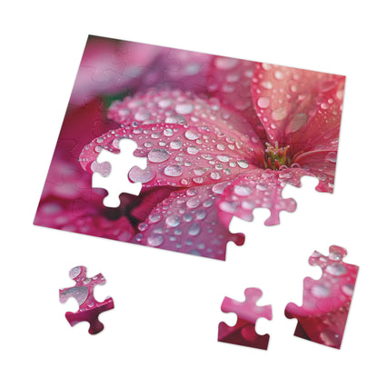 Pretty and Pinky Petals After a Spring Rain Jigsaw Puzzle (30, 110, 252, 500,1000-Piece)