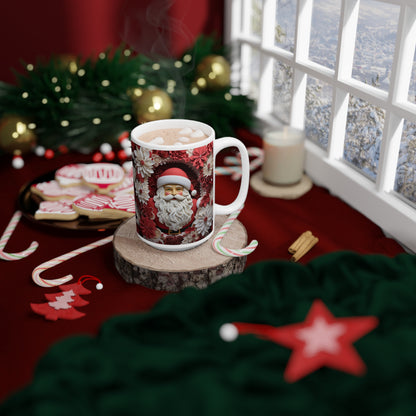 Santa Christmas Coffee Cup, Ceramic Christmas Coffee Mug