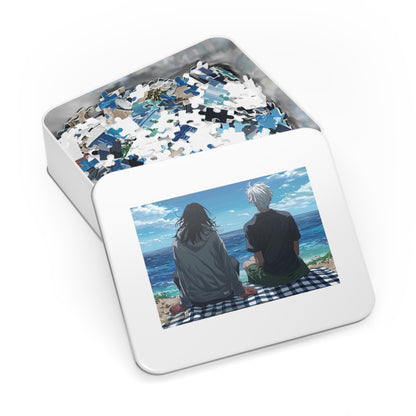 Anime Couple at the Beach  Jigsaw Puzzle (30, 110, 252, 500,1000-Piece)