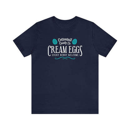 Cottontail Candy Co  Cream Eggs  Unisex Jersey Short Sleeve Tee