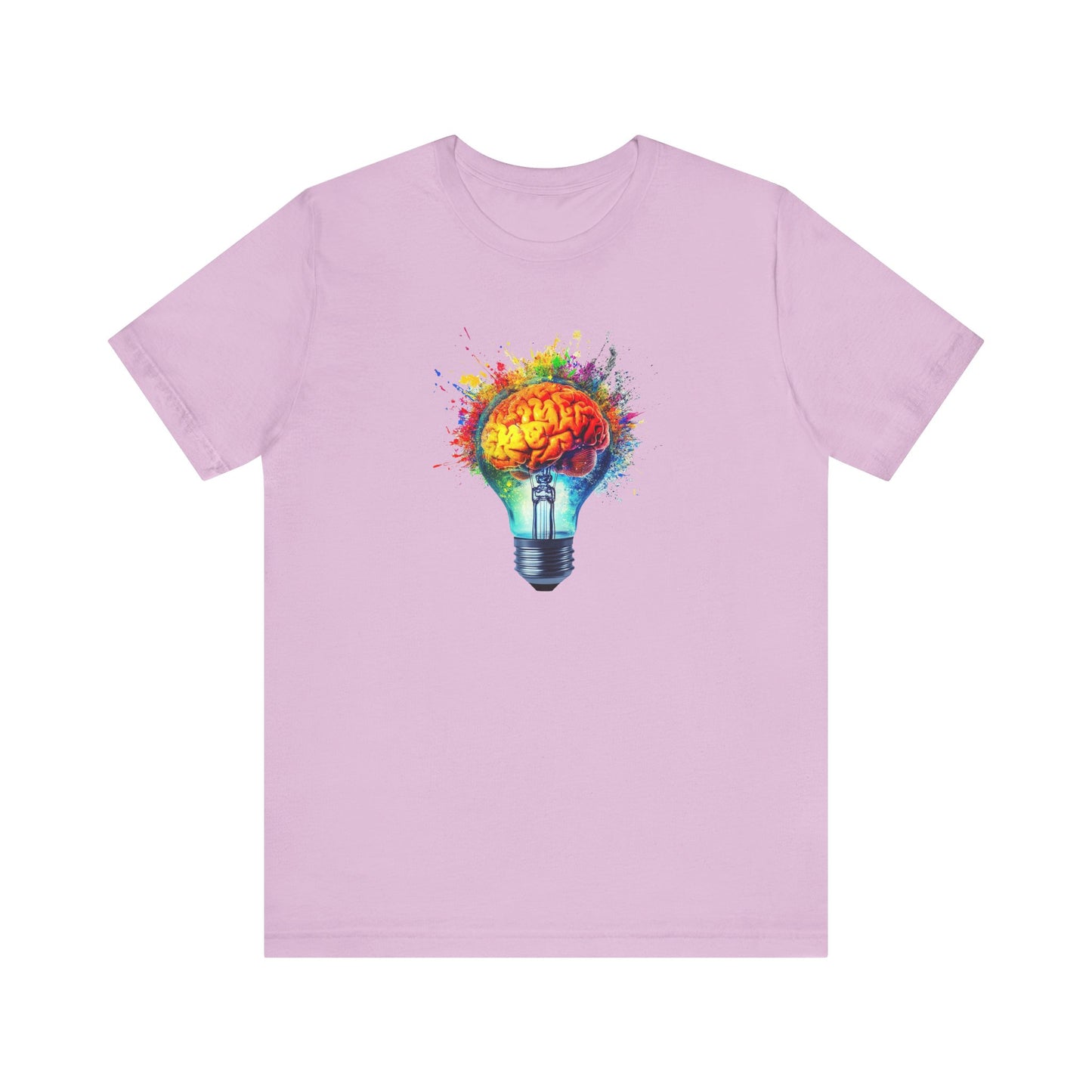 Light Bulb Moment- Unisex Jersey Short Sleeve Shirt with Colorful Idea Design