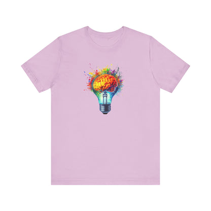 Light Bulb Moment- Unisex Jersey Short Sleeve Shirt with Colorful Idea Design