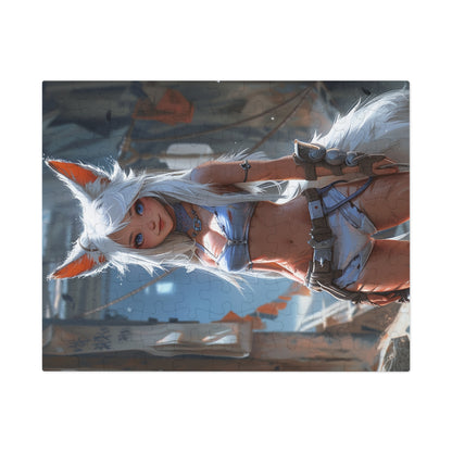 Anime Female Fox Warrior  Jigsaw Puzzle (30, 110, 252, 500,1000-Piece)