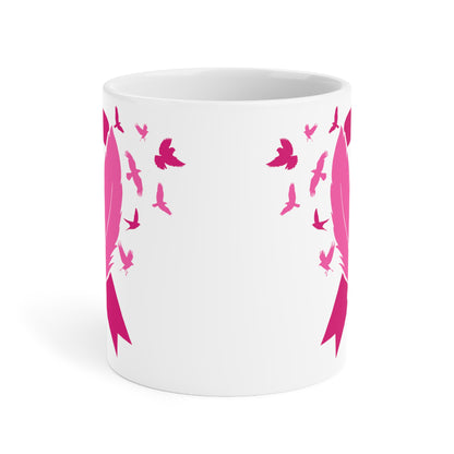 Breast Cancer Awareness Motivational Pink Ribbon Ceramic Mugs (11oz\15oz\20oz)