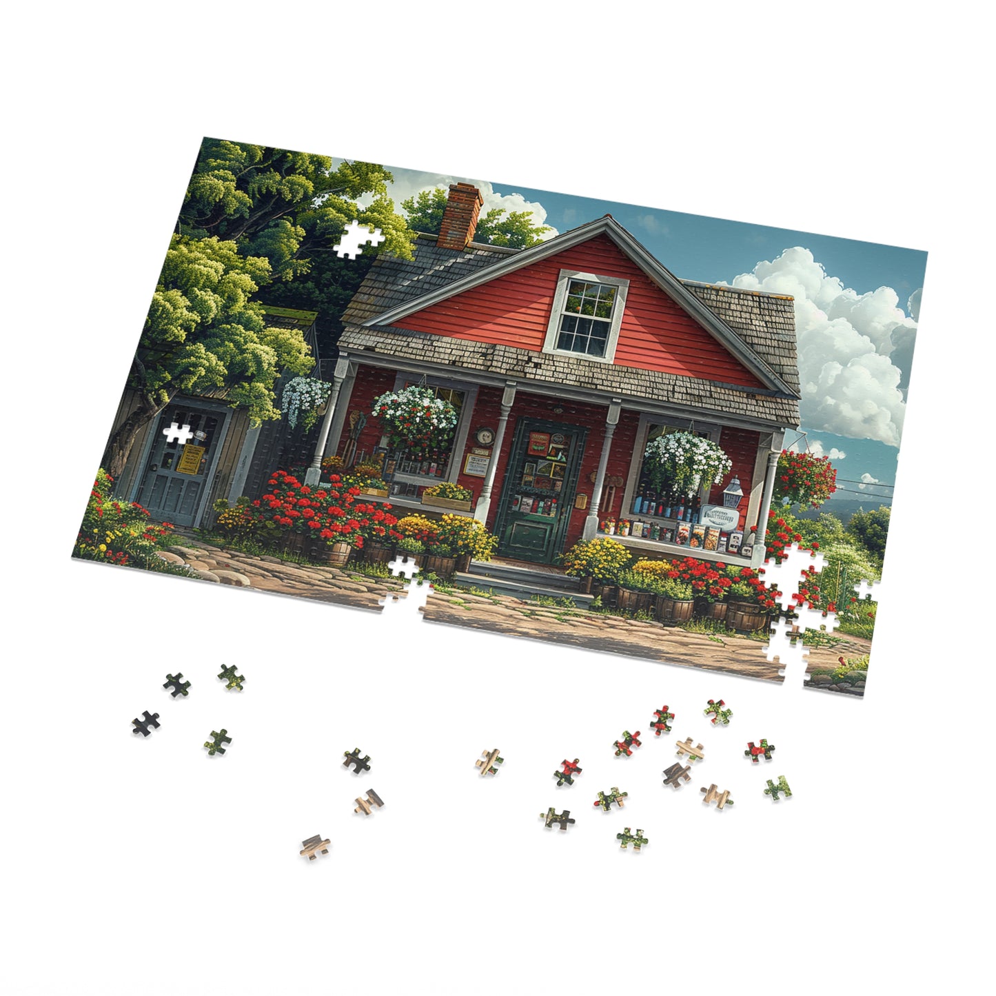 Little Red Country Store  Jigsaw Puzzle (30, 110, 252, 500,1000-Piece)