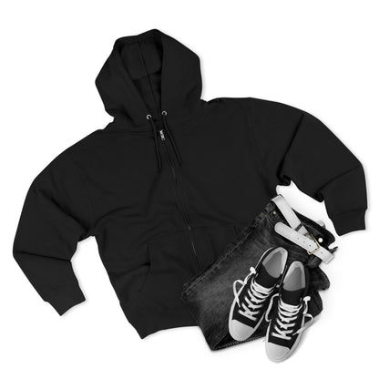 Scary Skull Back Printed Premium Full Zip Hoodie