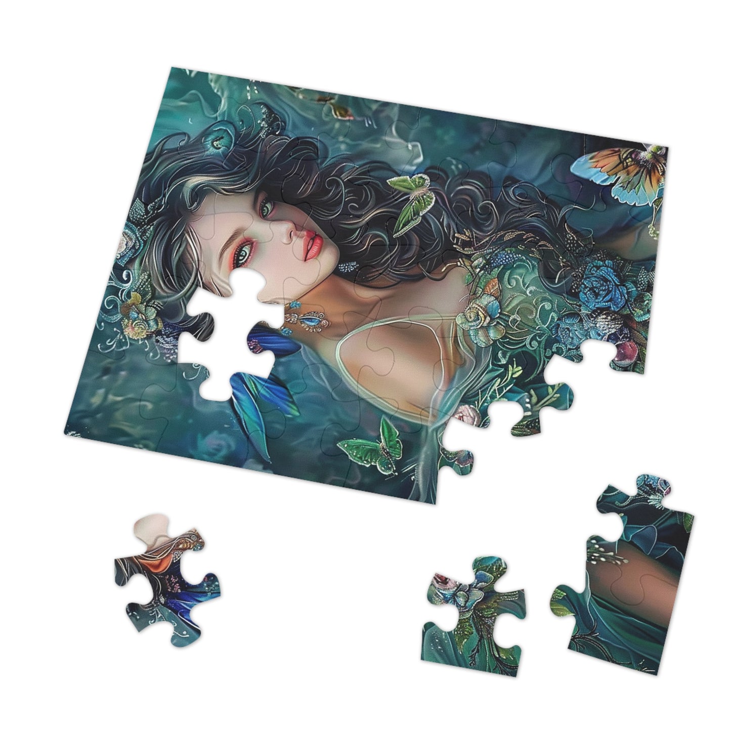 The Blue Butterfly Fairy Jigsaw Puzzle (30, 110, 252, 500,1000-Piece)