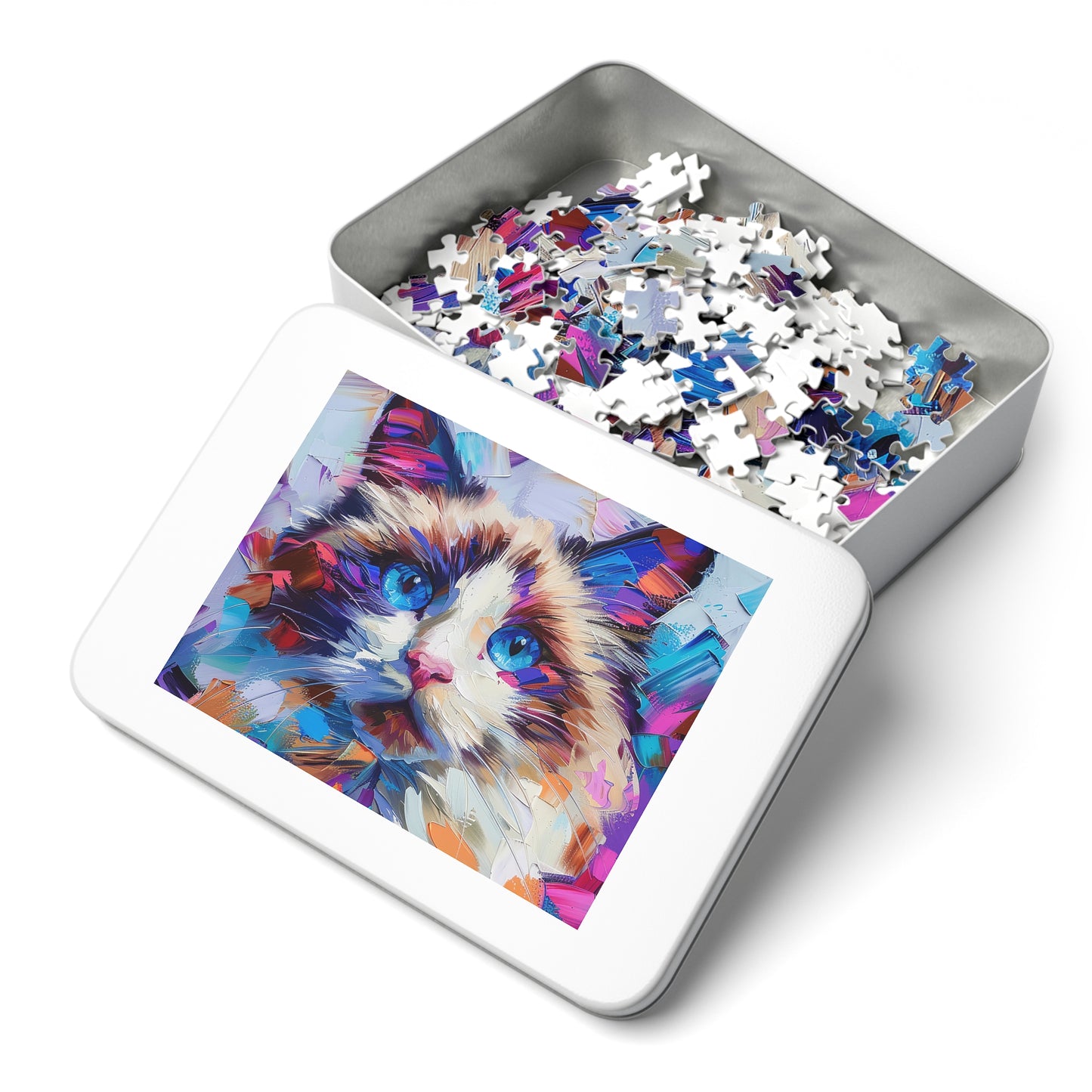 Cat Oil Painting Jigsaw Puzzle (30, 110, 252, 500,1000-Piece)