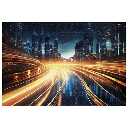 City Night Traffic Jigsaw Puzzle (30, 110, 252, 500,1000-Piece)