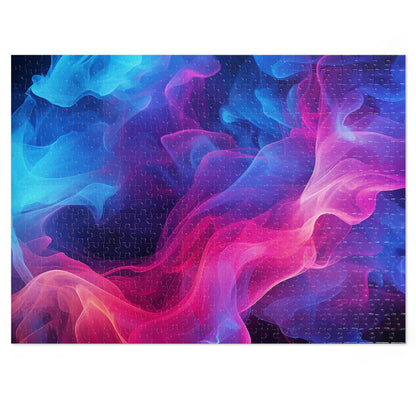 Pink and Blue Smoke  Jigsaw Puzzle (30, 110, 252, 500,1000-Piece)