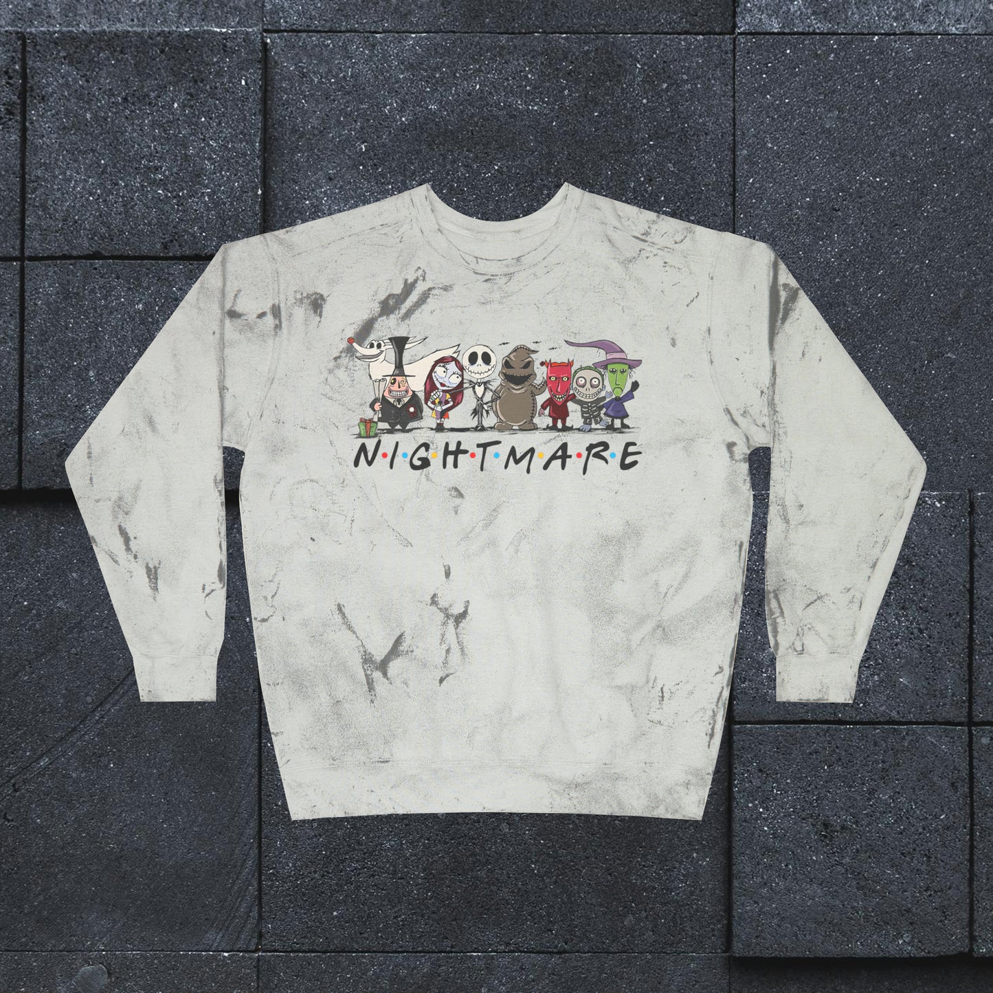 Nightmare Friends Comfort Colors Sweatshirt,  Unisex Color Blast Crewneck Sweatshirt