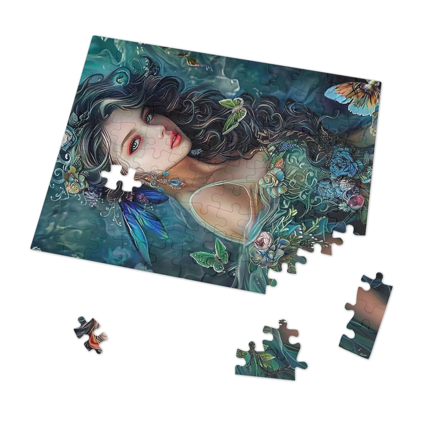 The Blue Butterfly Fairy Jigsaw Puzzle (30, 110, 252, 500,1000-Piece)