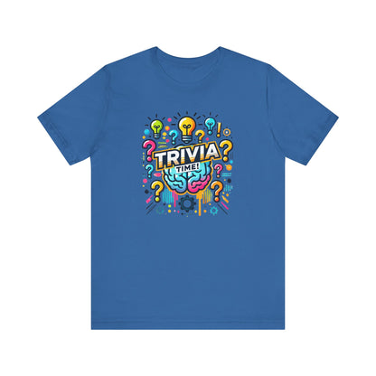 Trivia Time Unisex Short Sleeve Tee - Fun & Colorful Quiz Shirt