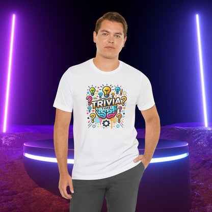 Trivia Time Unisex Short Sleeve Tee - Fun & Colorful Quiz Shirt