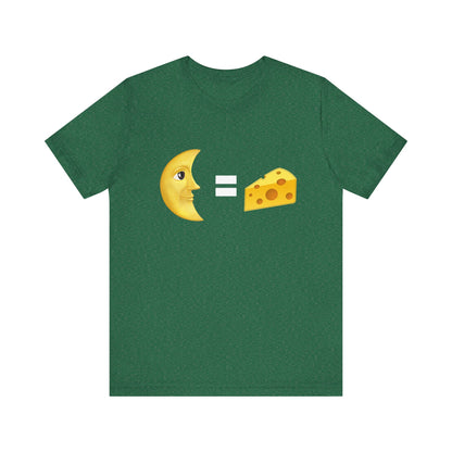 Funny Cheese & Moon Graphic Unisex Tee - Perfect for Food Lovers