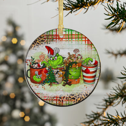 The Grinch Coffee Lover Acrylic Ornaments