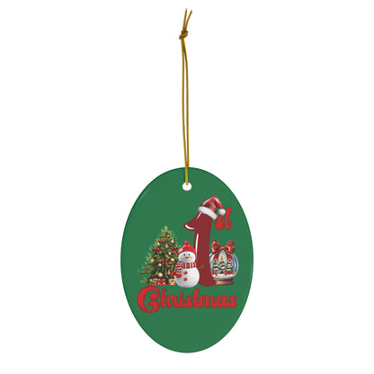 Babies 1st Christmas  Ceramic Ornament