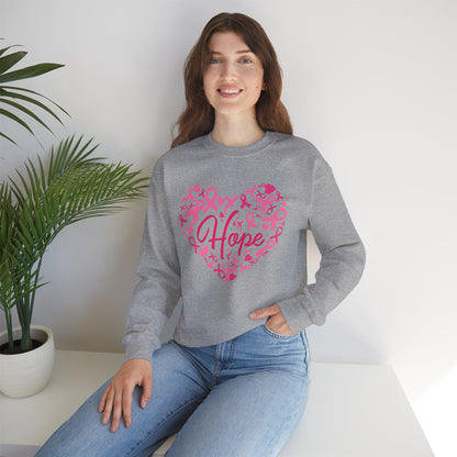 Hope Heart Breast Cancer Awareness Sweatshirt