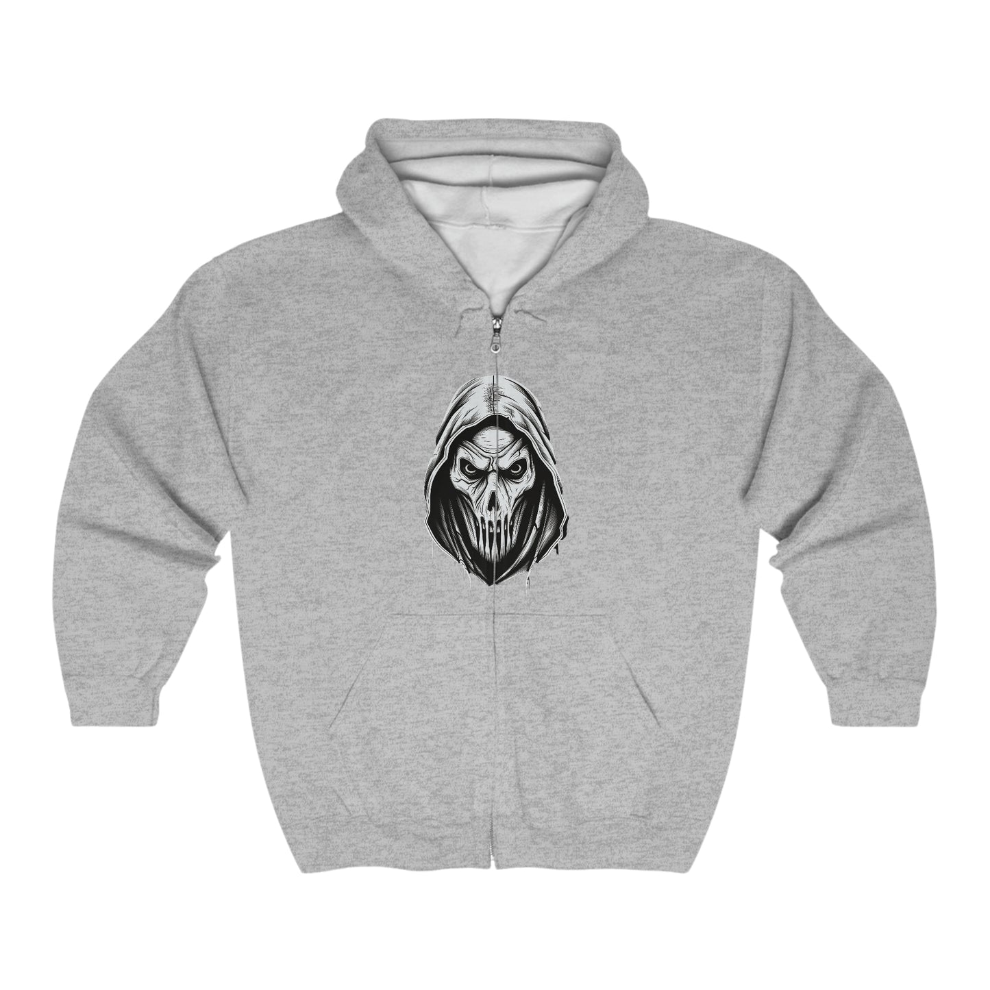 Scary Skull Halloween Unisex Heavy Blend™ Full Zip Hooded Sweatshirt
