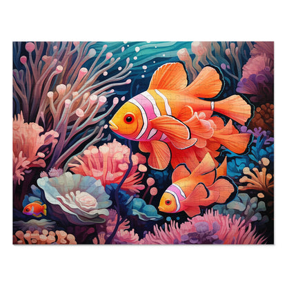 Clown Fish in the Coral Reef  Jigsaw Puzzle (30, 110, 252, 500,1000-Piece)